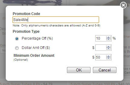 Create a Promotion Code for Online Store