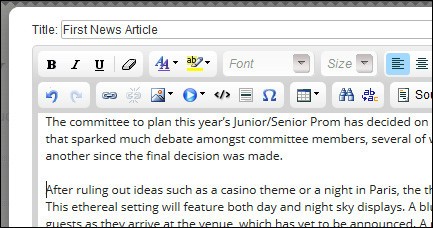 add a title to your news item